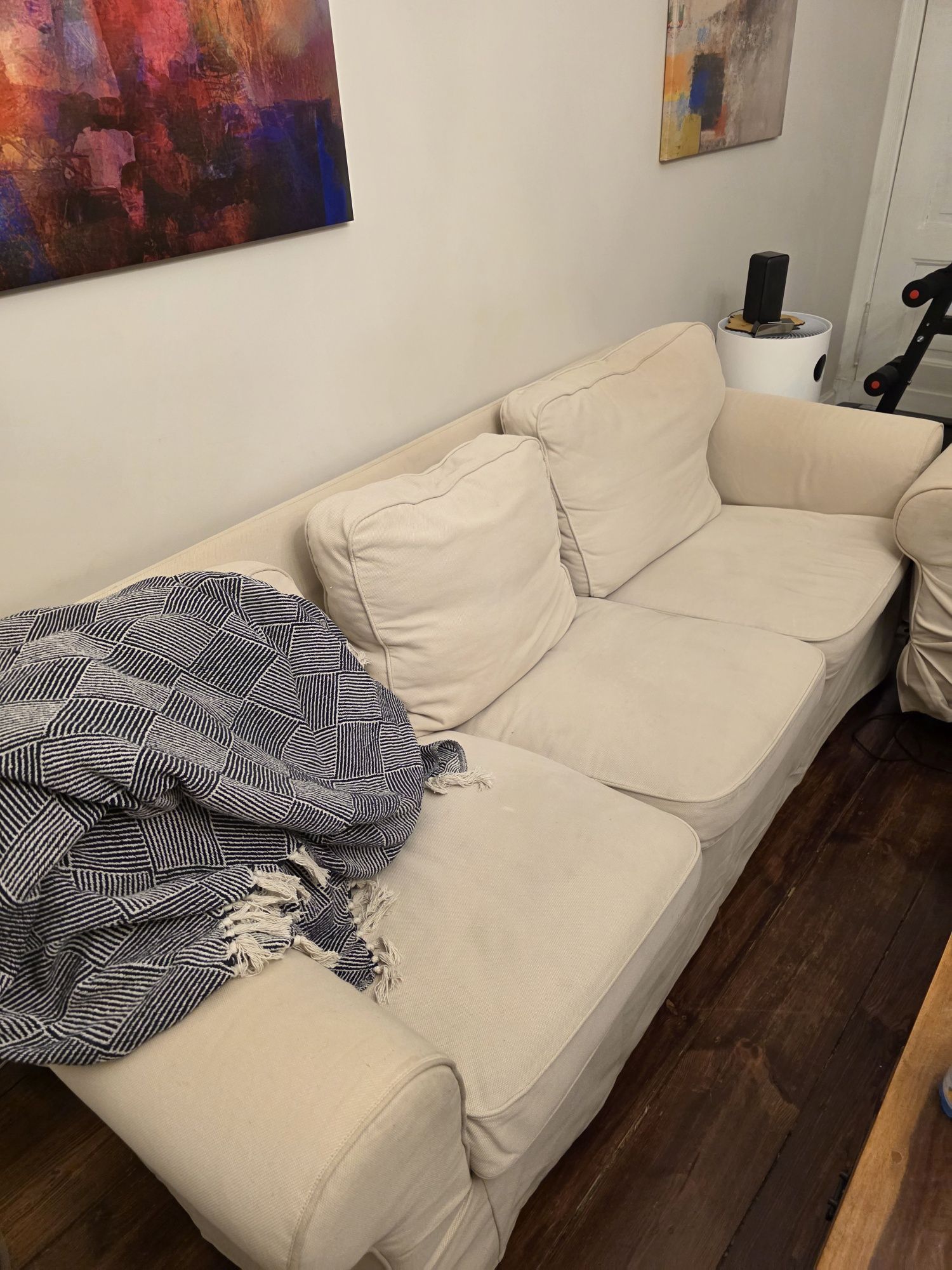 Sofa ektorp beżowa 3 osobowa