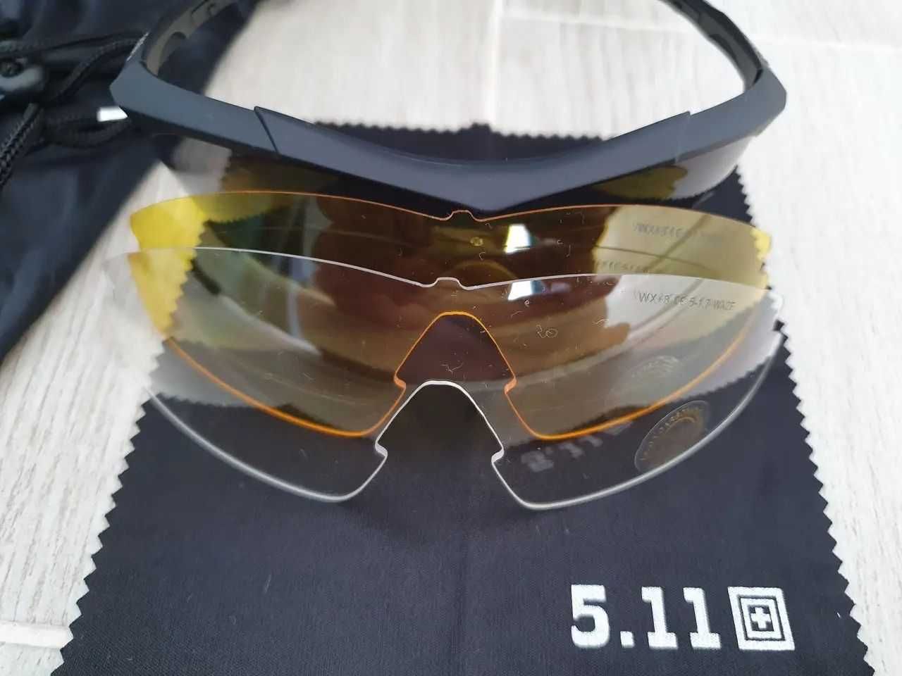 Тактичні окуляри 5.11 Aileron Shield з 3 лінзами
