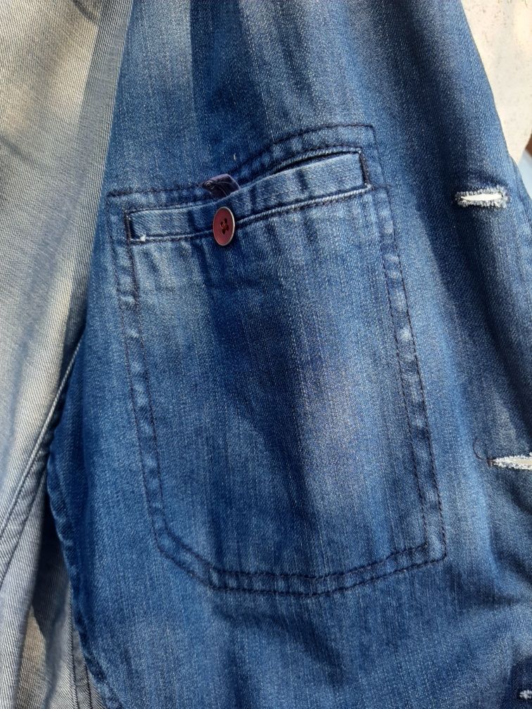 marynarka męska, jeans, niebieska