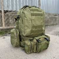 Тактический рюкзак с подсумками на 55л. Тактический рюкзак олива