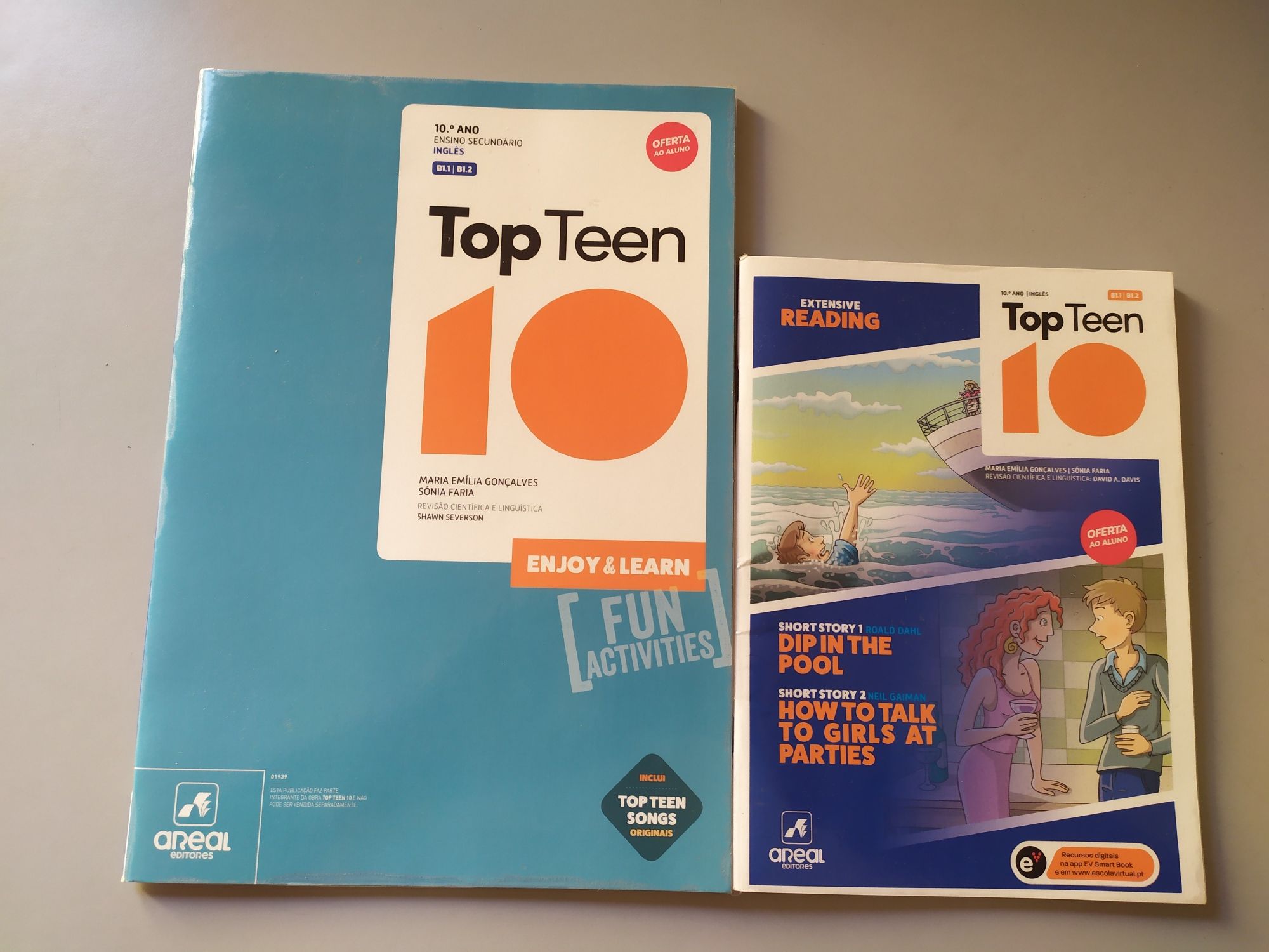 livro "fun activities" inglês 10° ano + extensive reading