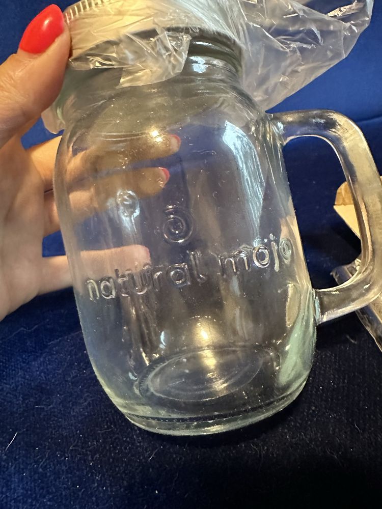Smoothie Glass Natural Mojo kubek szklany do napojów zimnych