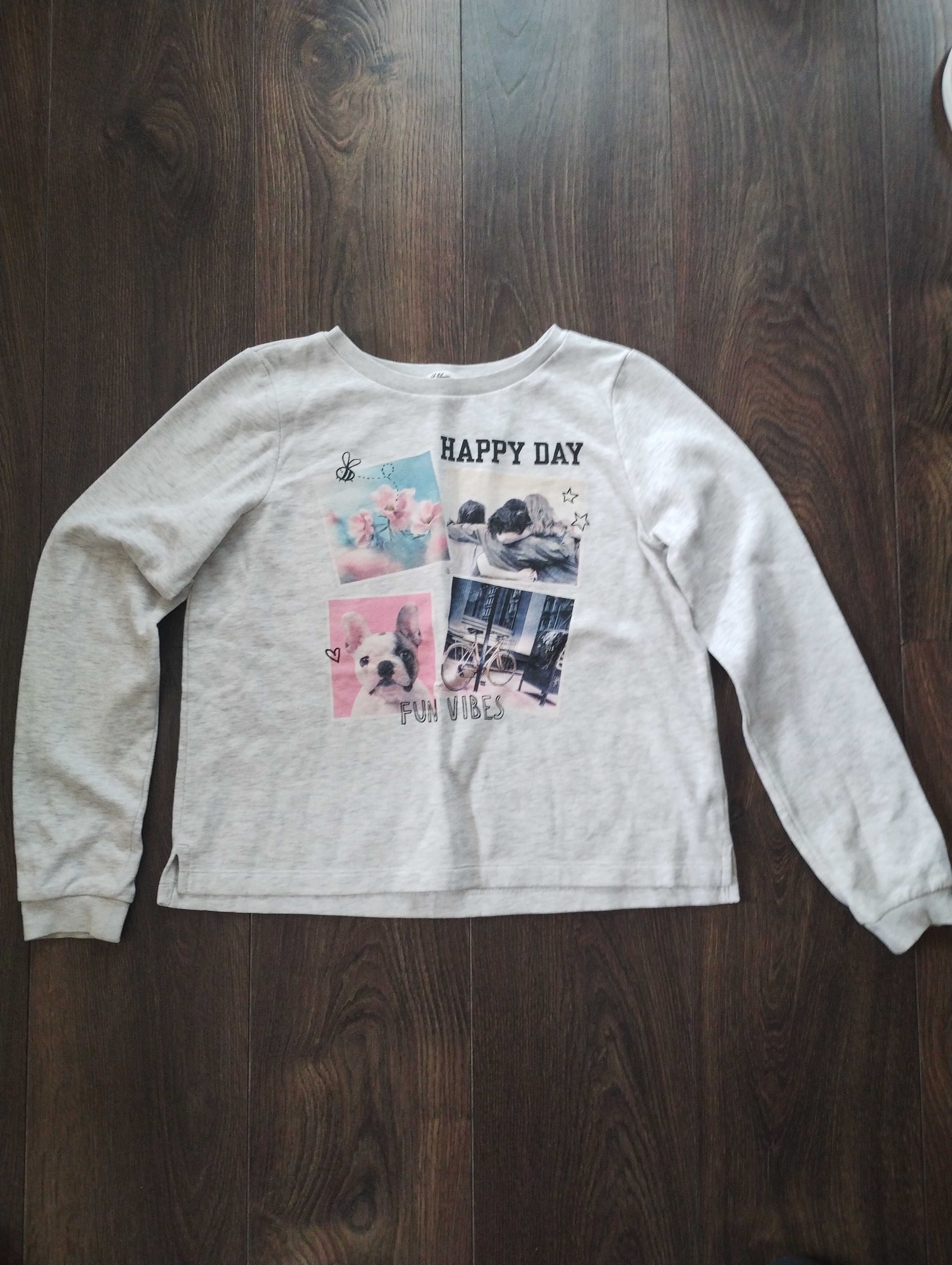 Bluzy, ubrania, ciuchy dla dziewczynki 150cm, różne motywy