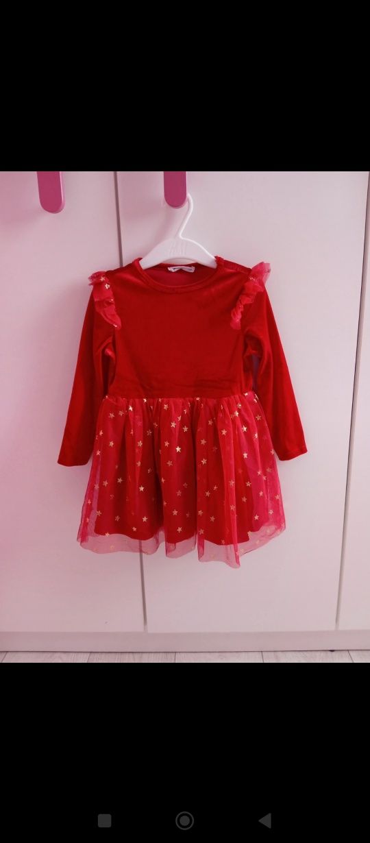 Sukienka czerwona Sinsay 98