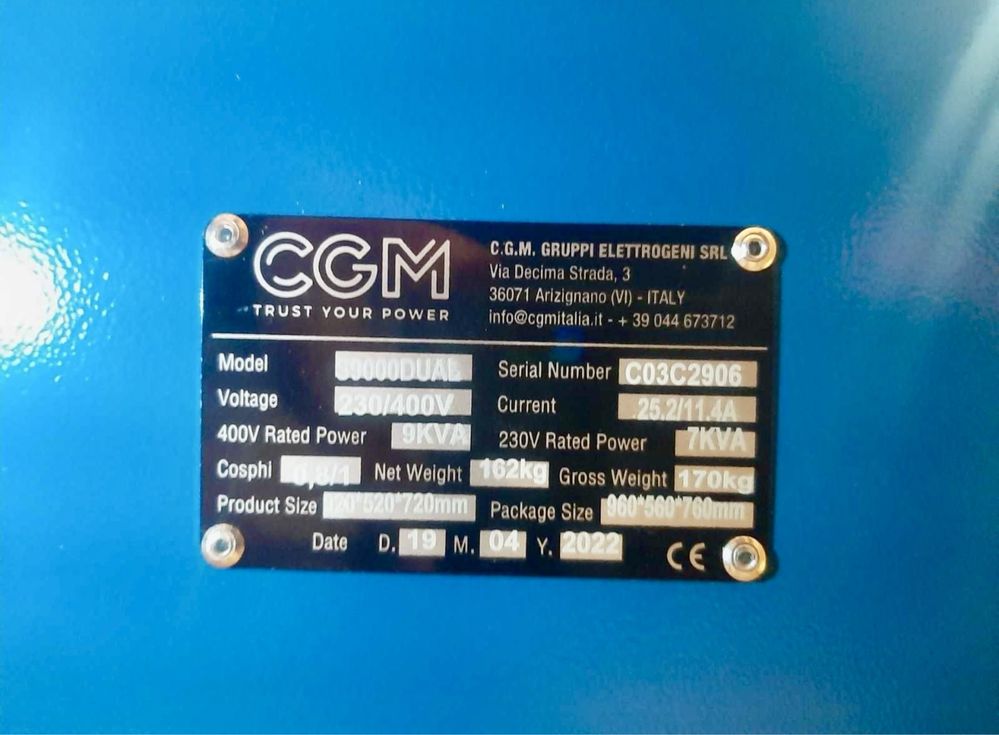 Генератор дизельний CGM