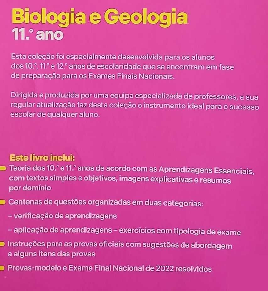 Livro Exame Biologia e Geologia 11º ano 2023