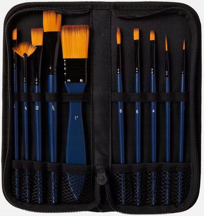 Luxury Набір Пензлів для Акрилових фарб y Фyтолі (пеналі)