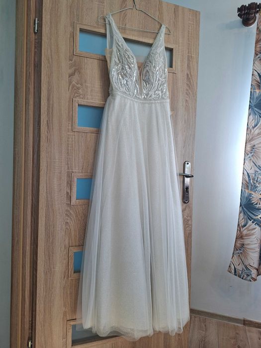 Suknia ślubna ecru 36/38
