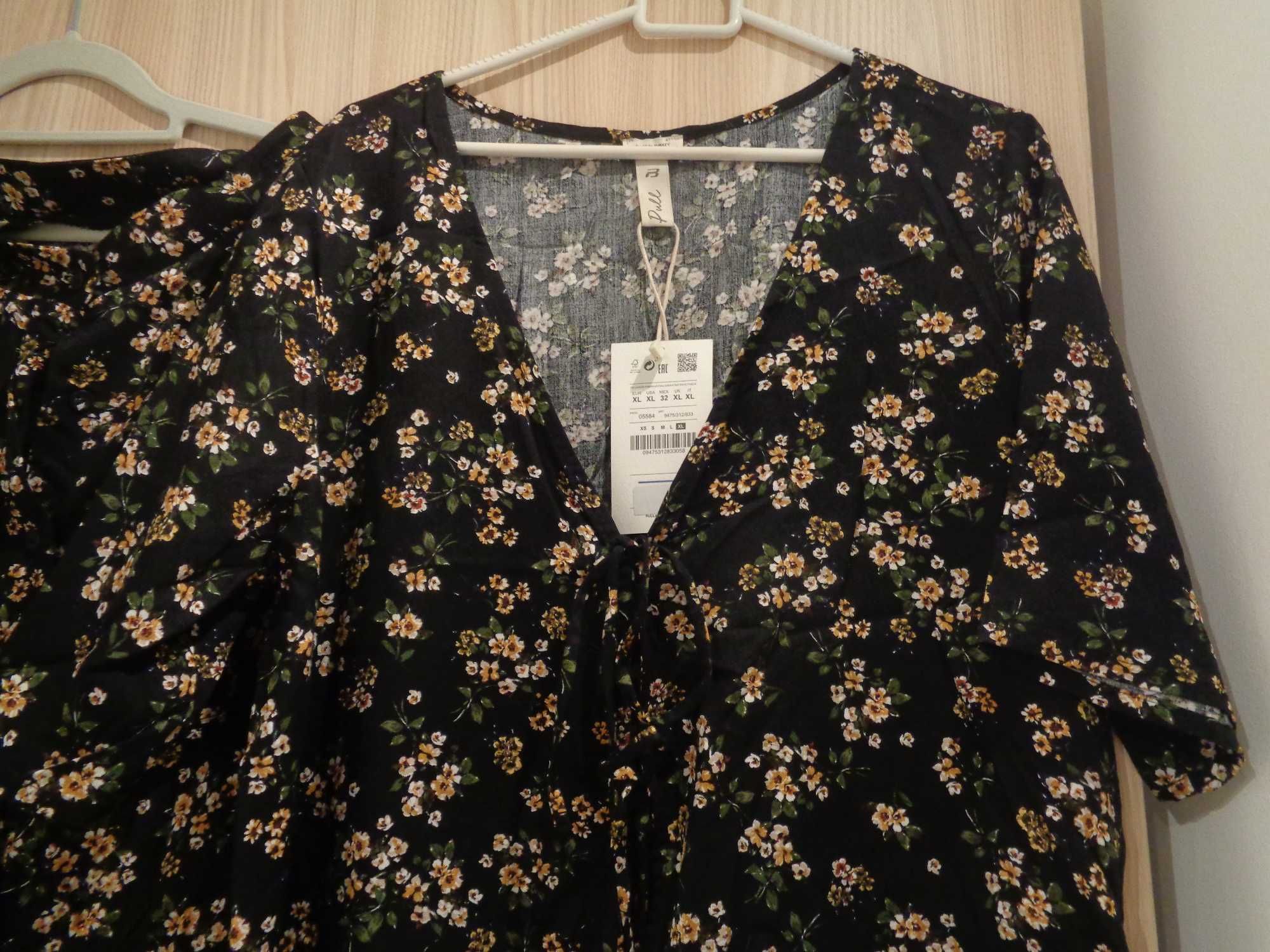 komplet spódnica maxi długa i bluzka narzutka L/XL Pull & Bear