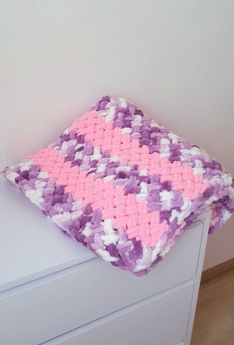 Pled kocyk dla noworodków ręcznie robiony