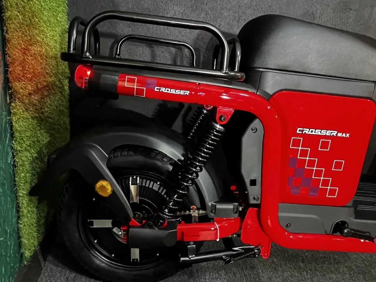 Электровелосипед Crosser МАХ PRO 1200W 72V 20Ah красн.,сер.,син.,черн.