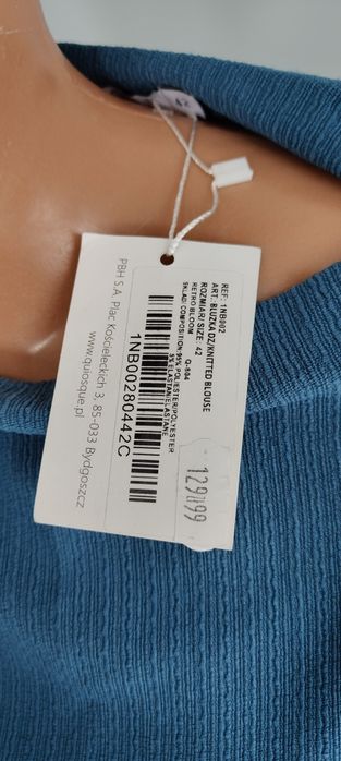 42 XL L 40 Quiosque bluzka damska morski kolor turkus