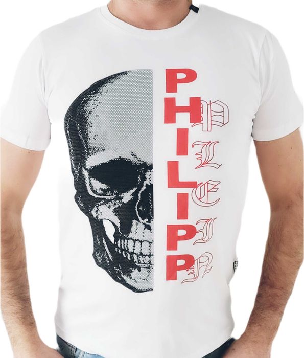 Koszulka T-shirt męski Philipp Plein Skull biała