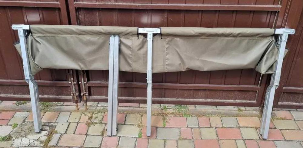 Посилена алюмінієва розкладачка до 200кг розкладне ліжко Нато