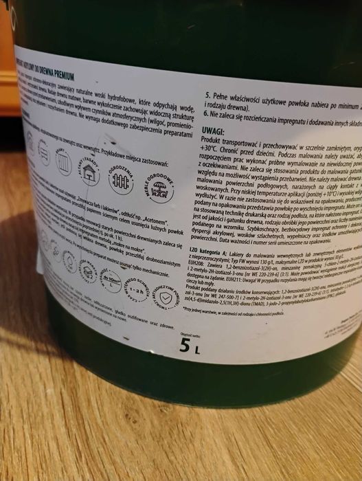 Impregnat do drewna Dragon 5l biały