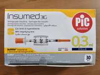 PIC Insumed strzykawki insulinowe insulinówki 0,3 ml  30-90 sztuk