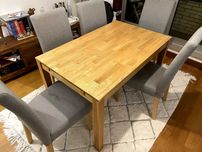 Mesa Jantar Extensível Madeira Maciça (Carvalho). OFERTA 6 cadeiras !!