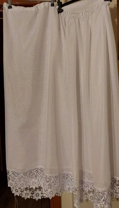 Firanka nowa materiał bawełna +gipiura szer.432 cm wys.115 cm