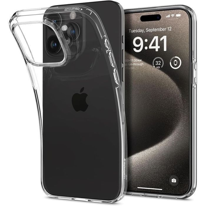 Etui Spigen Liquid Crystal do iPhone 15 Pro Max - Przezroczyste