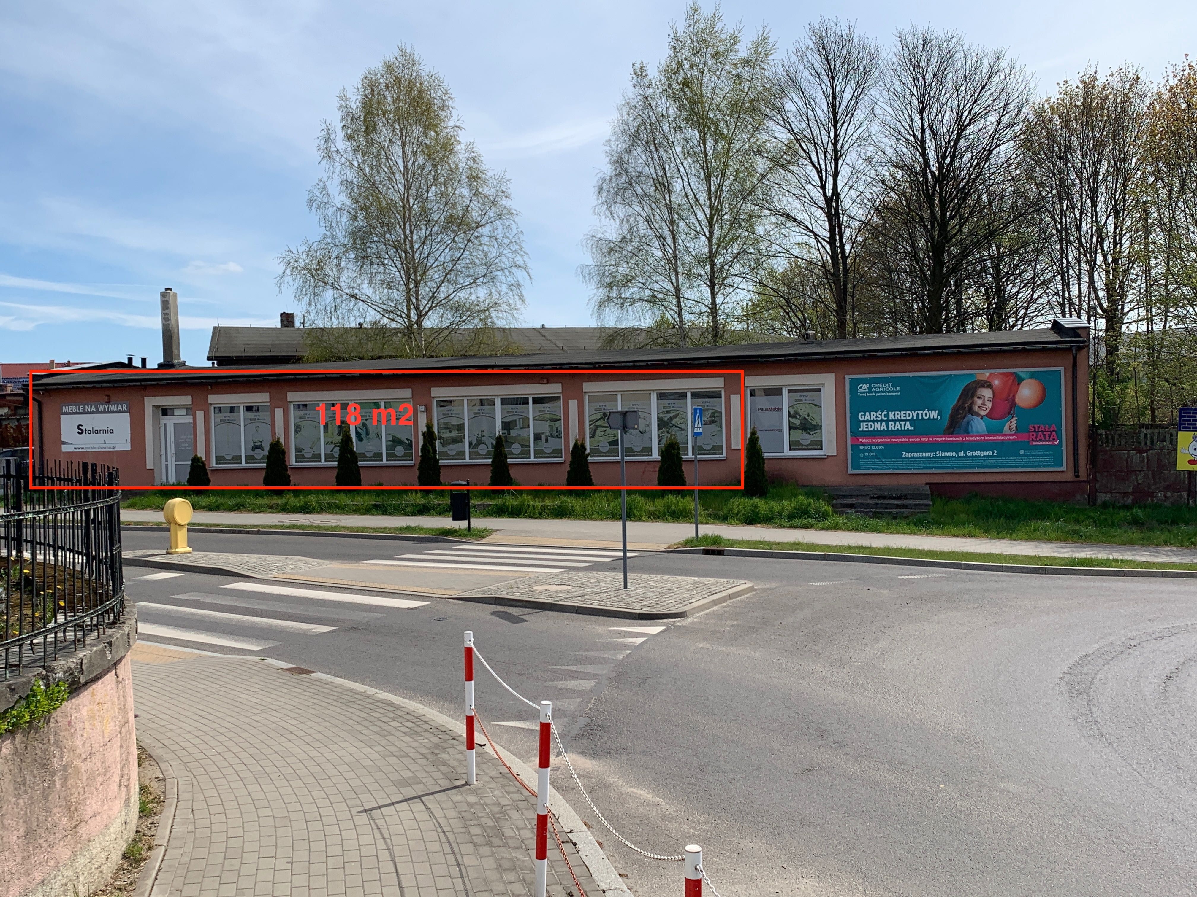 Lokal Handlowo Usługowy 118m2 Duże witryny - przy głównym rondzie