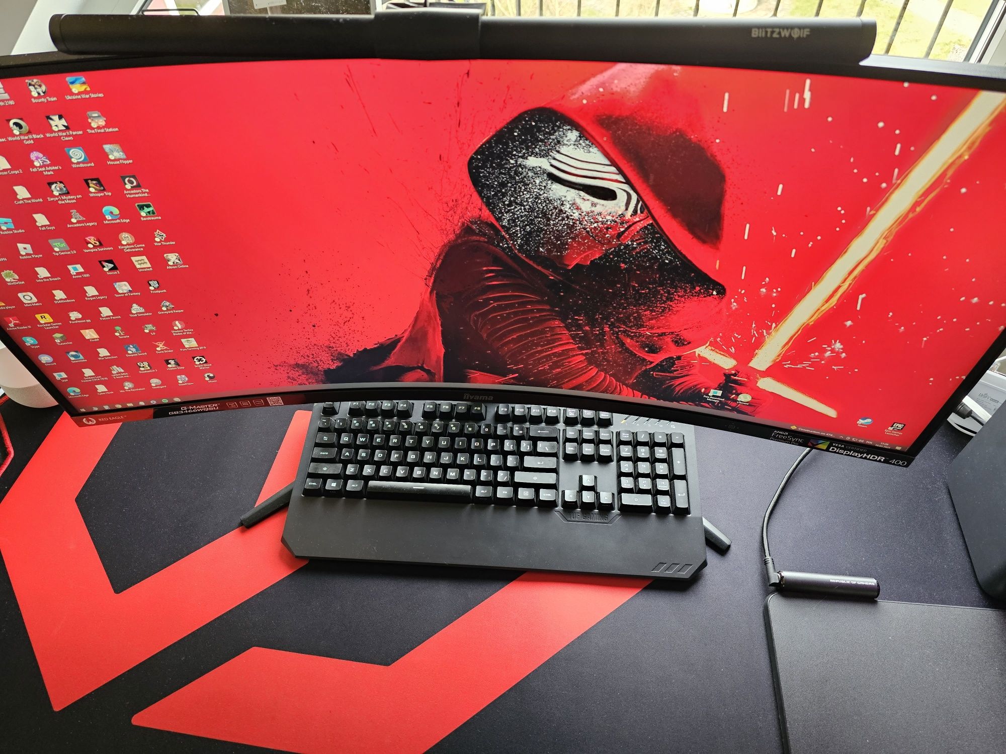 Lampka Led RGB Blitzwolf BW-CML2 na monitor 5W nowa 3tryby białe 15RGB