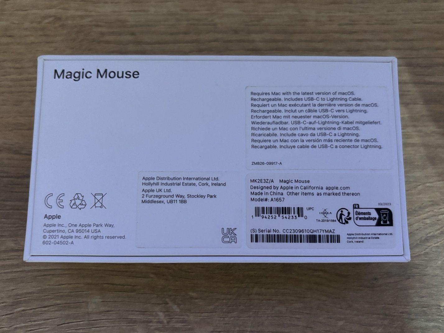 Мышка Apple Magic Mouse MK2E3Z/A