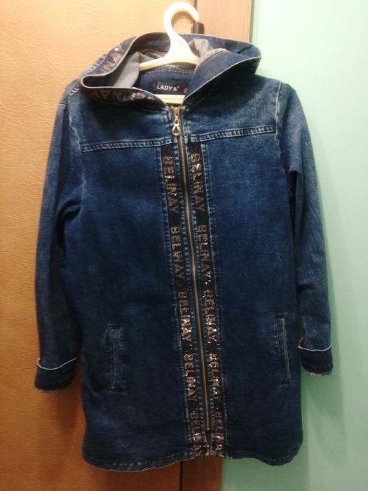 Жіноча джинсова куртка (кардіган) Lady N розмір 4xL.