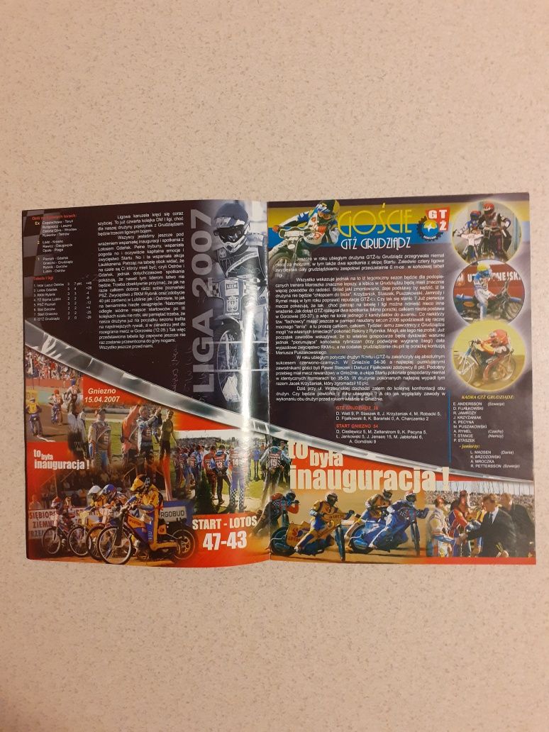 Program żużlowy 1 liga 2007 r. Start Gniezno - GTŻ Grudziądz