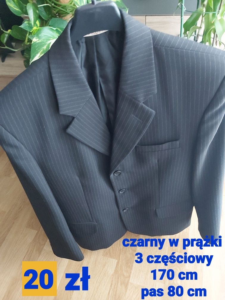 Garnitur czarny 3 części 164 cm