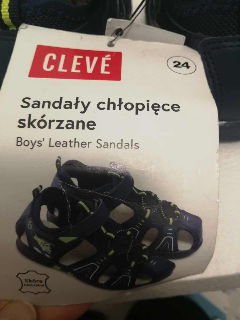 Sandały skórzane chłopiec 24