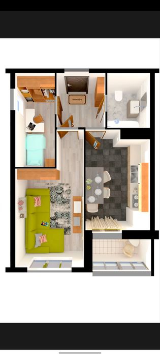 ЖК Атлант 2к 6 поверх квартира 50 м2 готовий будинок