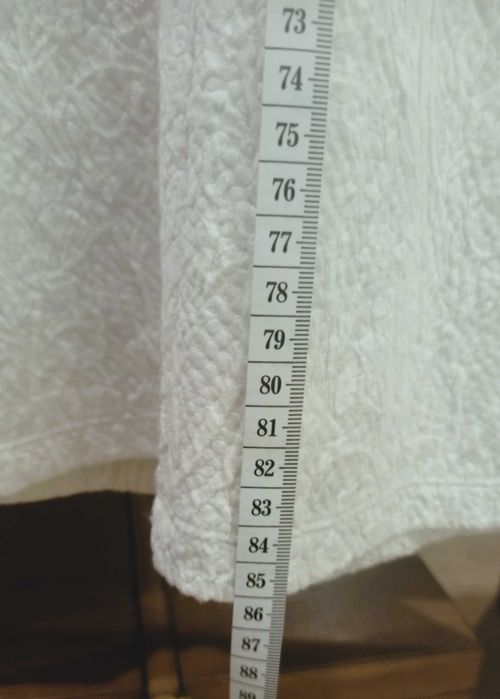 Vestido clássico branco opaco Cortefiel