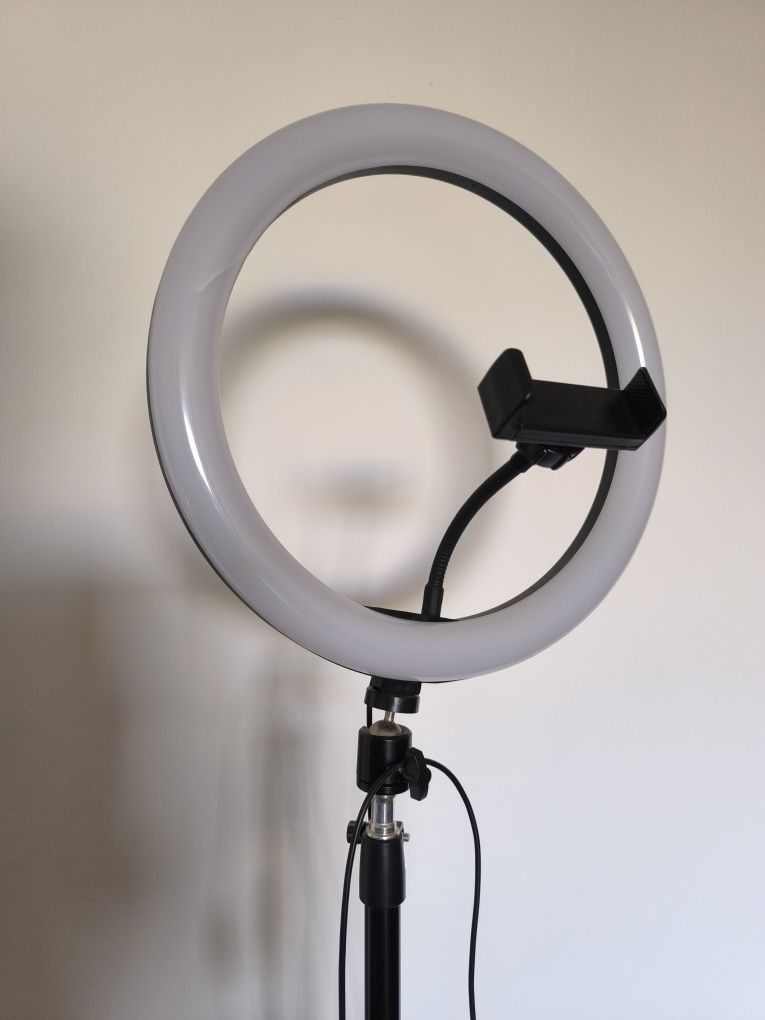 Ring Light c/tripé e suporte de telemóvel