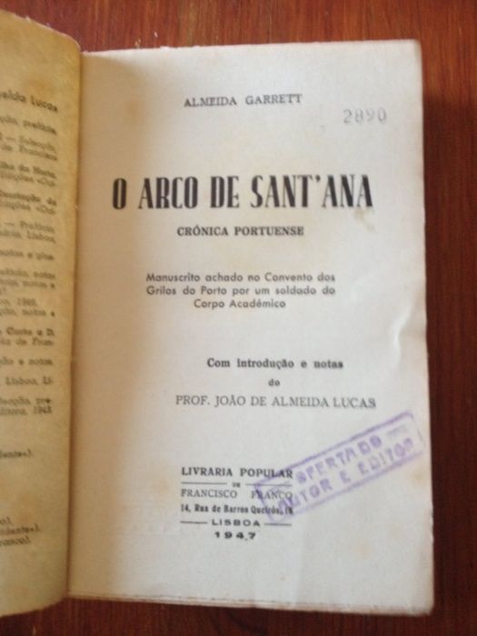 Almeida Garrett - O Arco de Santana