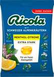 Ricola Menthol Zitrone Extra Stark Cukierki bez Cukru 75 g. Ricola