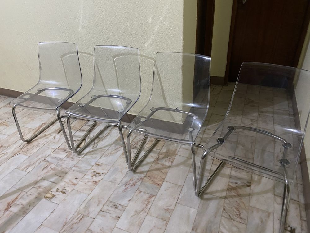 4 Cadeiras Transparentes Tobias Ikea