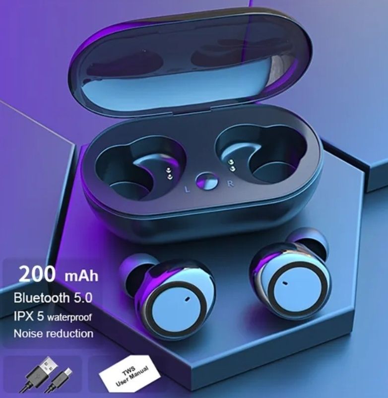 NOWE słuchawki bezprzewodowe TWS z bluetooth 5.1. różne kolory 200mAh
