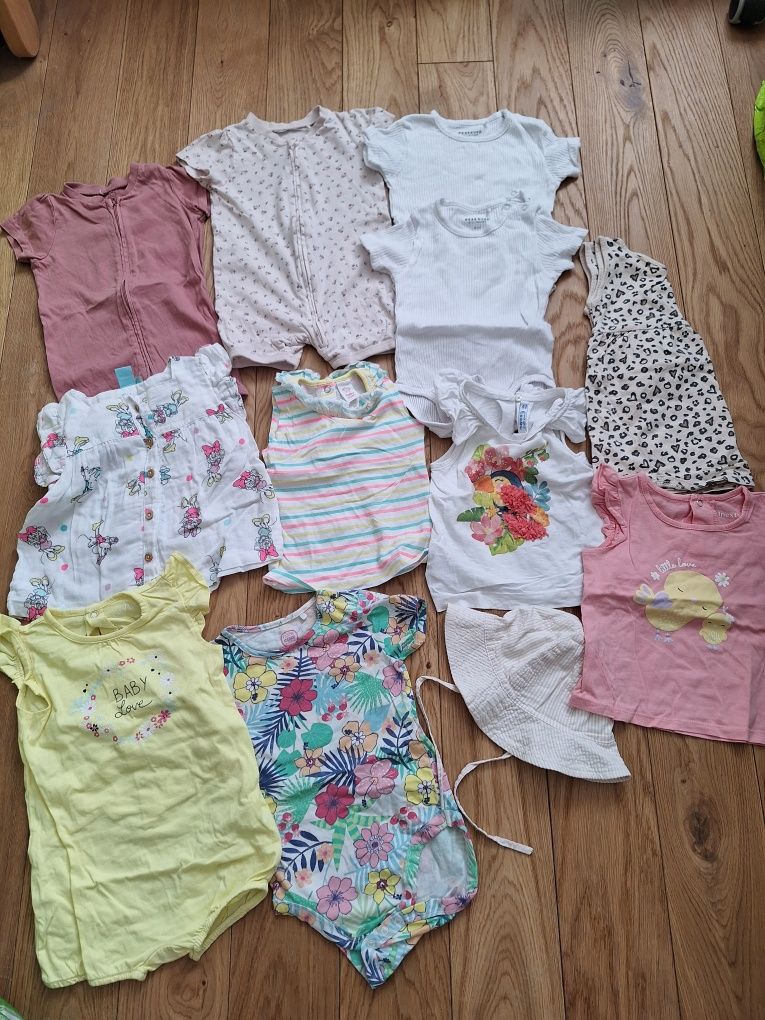 Paka zestaw ubranek letnie dla dziewczynki 80 Reserved HM Cocodrillo