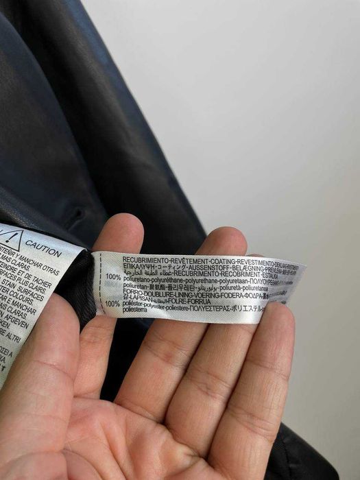 Жіночий піджак блейзер зі штучної шкіри zara xs