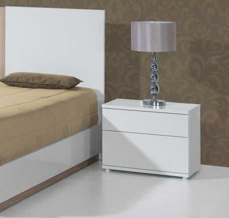 Mesa de cabeceira 2 gavetas - cerejeira ou branco - NOVO