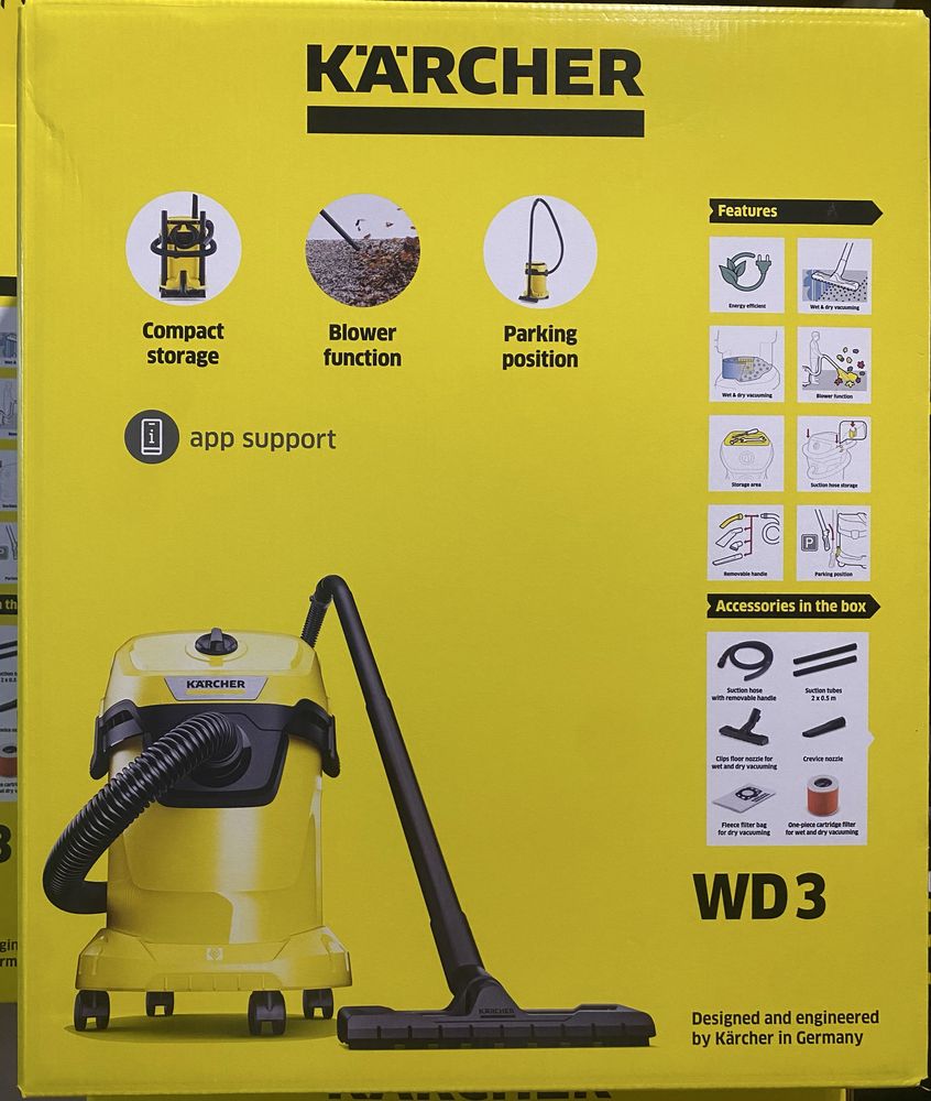 Професійний пилосос Karcher WD 3 V-17/4/20 (1.628-127.0) нові!