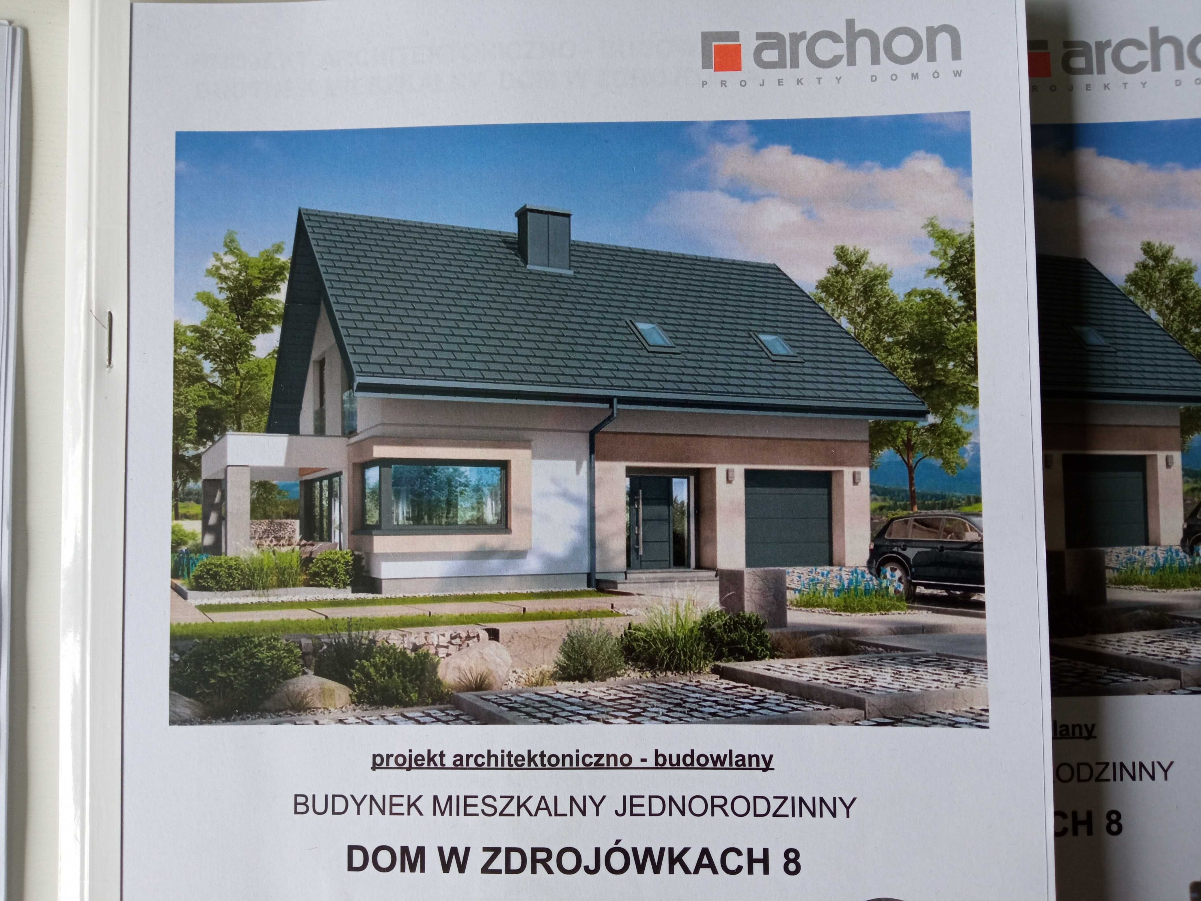 OKAZJA! Projekt domu, Dom w zdrojówkach 8 ARCHON 5 pokoi około 120 m2