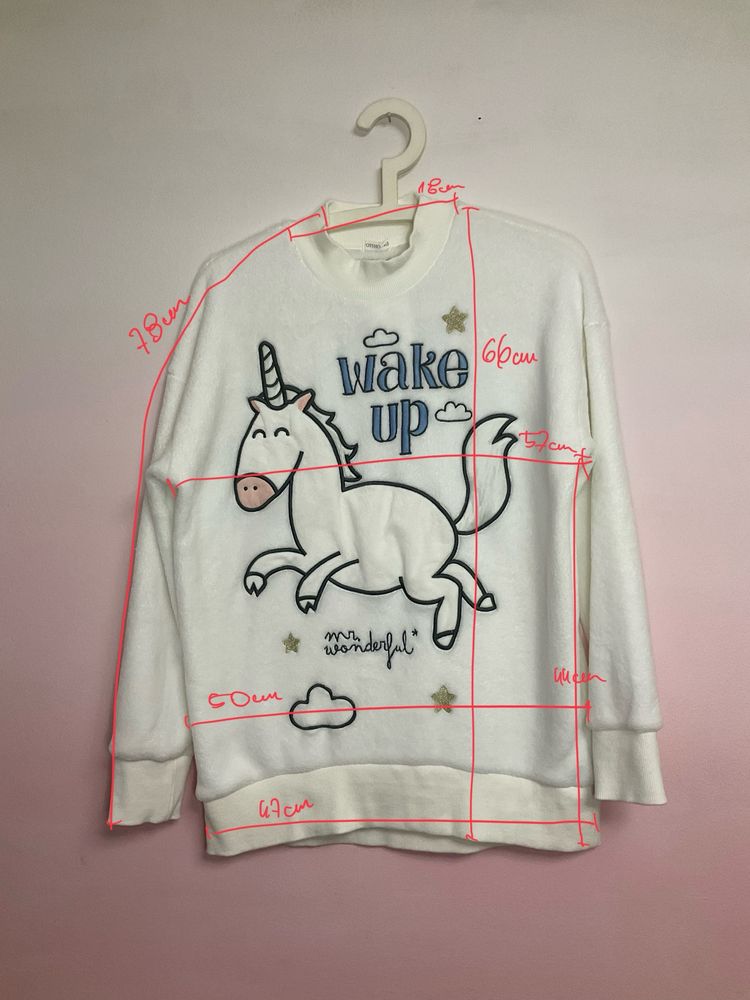 Bluza polar jednorozec oysho nowa z metka S biala