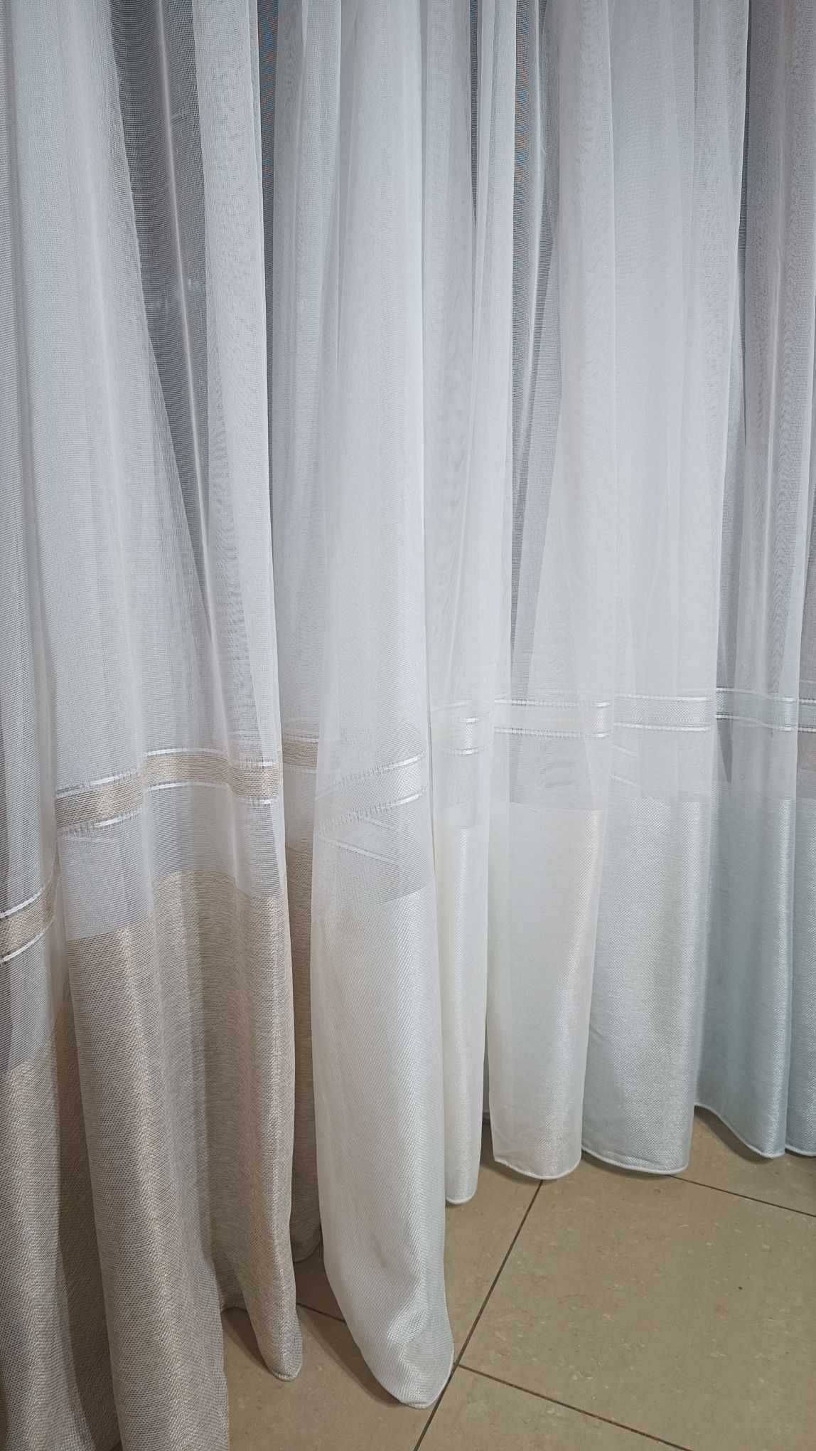 firanka z metra BIAŁA gładka +obciąż+ 3KOLOR ,wys 280 cm OKAZJA
