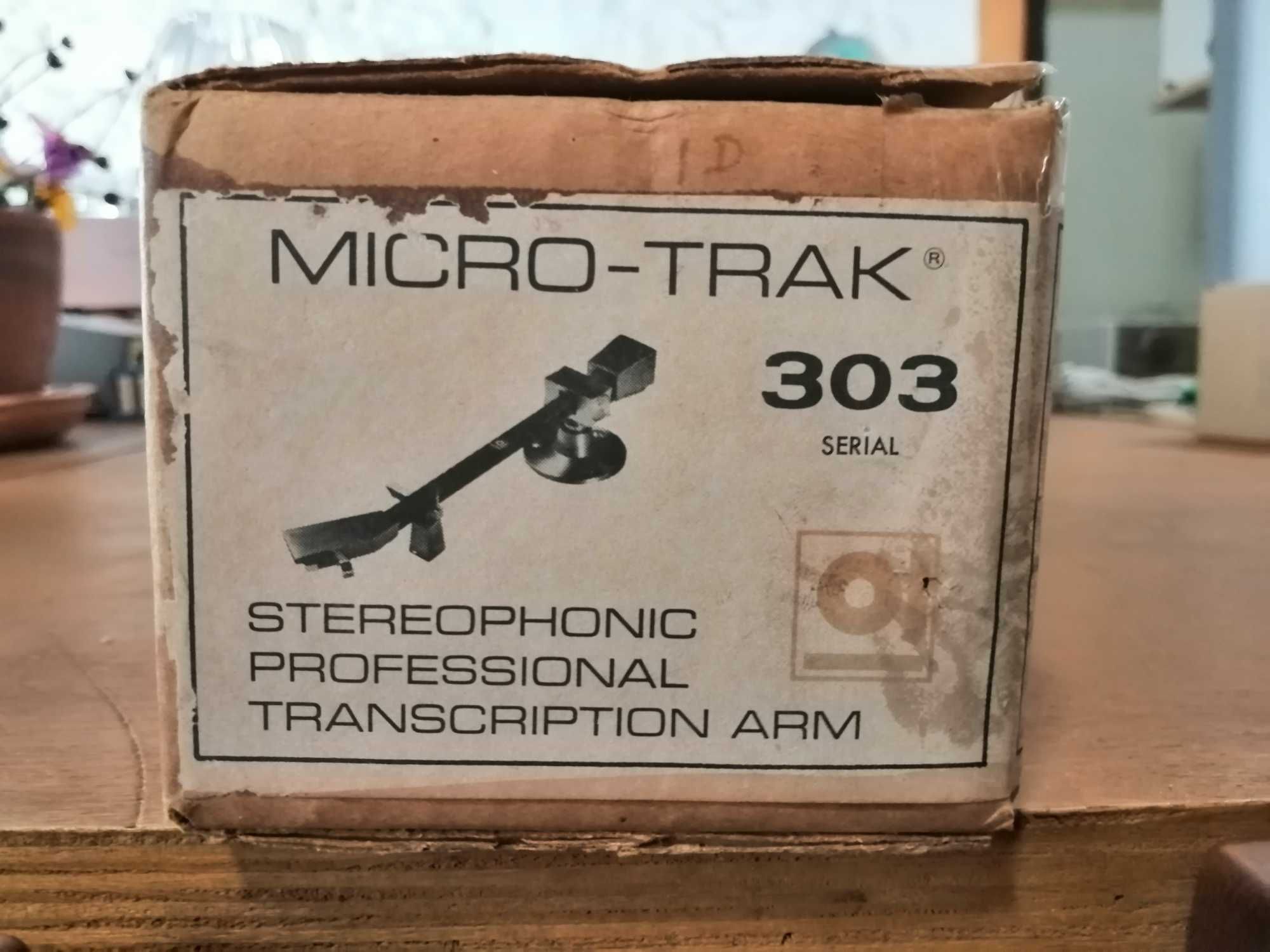 Braço MICRO-TRAK 303 novo, para Thorens 124, Garrard 301, Lenco 75
