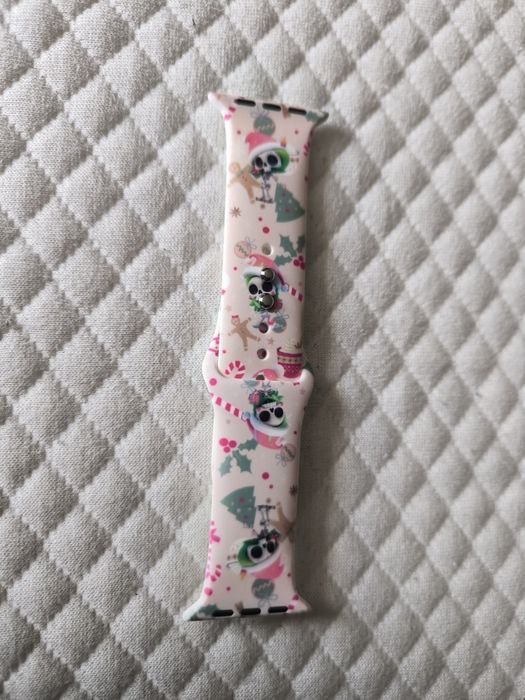 Pasek do Apple Watch 38-49 mm iWatch ultra 1-10 SE Christmas skull beż
