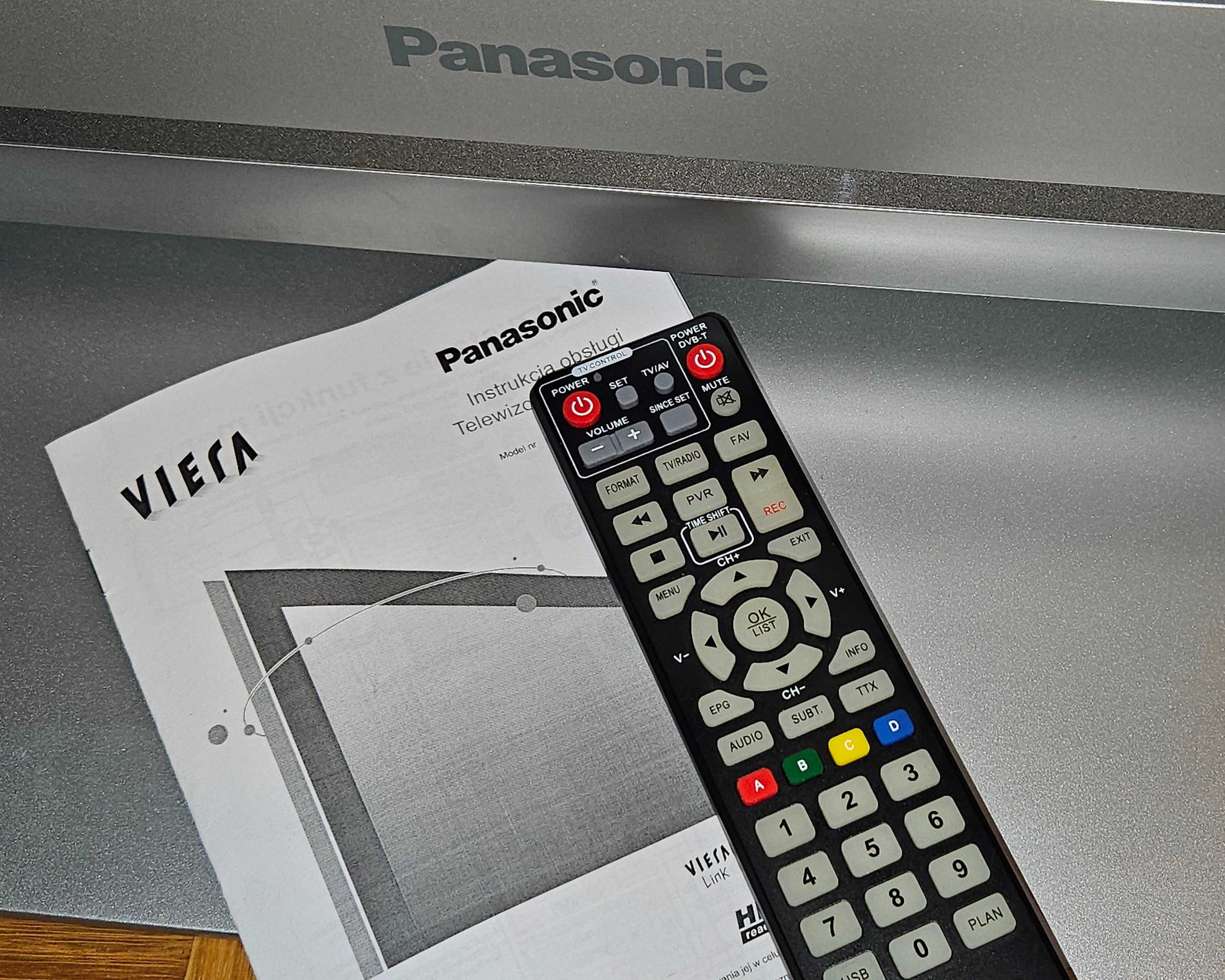 TV PANASONIC 37 cali 100Hz DVB-T2 2xHDMI CI stopka pilot