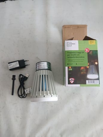 Lampa na komary na akumulator + światło LED 2w1 Kempingowa