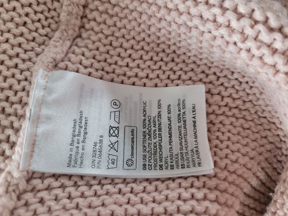 Gruby sweter z golfem oversize H&M