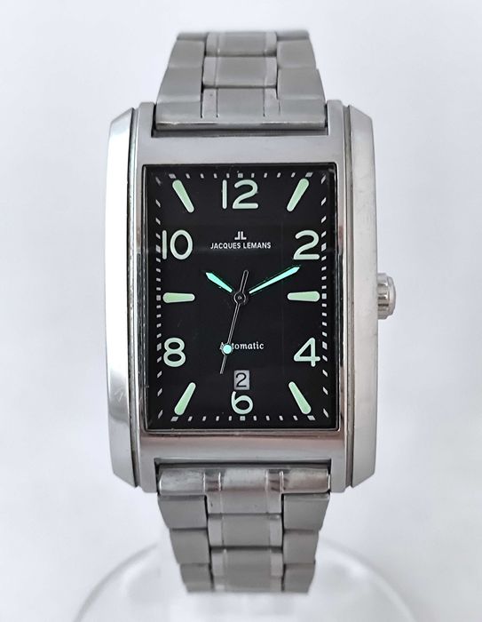 Крупные часы JACQUES LEMANS. Автоподзавод. Оригинал. Новый браслет